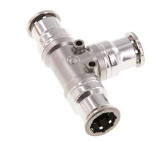 Raccord enfichable en T 16mm Acier inoxydable FKM
