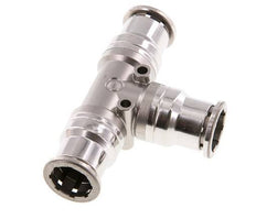 Raccord enfichable en T 16mm Acier inoxydable FKM