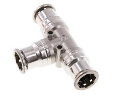 Raccord enfichable en T 16mm Acier inoxydable FKM