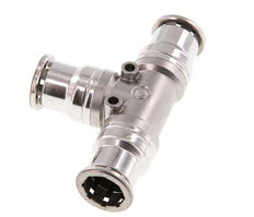 Raccord enfichable en T 16mm Acier inoxydable FKM