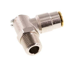 Raccord enfichable coudé 90deg 4mm x R1/8'' avec filets mâles Laiton NBR RotatifHaute pression