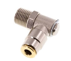 Raccord enfichable coudé 90deg 4mm x R1/8'' avec filets mâles Laiton NBR RotatifHaute pression