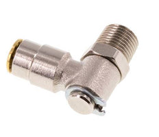 Raccord enfichable coudé 90deg 4mm x R1/8'' avec filets mâles Laiton NBR RotatifHaute pression