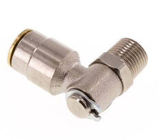 Raccord enfichable coudé 90deg 6mm x R1/8'' avec filets mâles Laiton NBR RotatifHaute pression