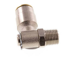 Raccord enfichable coudé 90deg 6mm x R1/8'' avec filets mâles Laiton NBR RotatifHaute pression