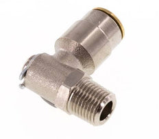 Raccord enfichable coudé 90deg 6mm x R1/8'' avec filets mâles Laiton NBR RotatifHaute pression