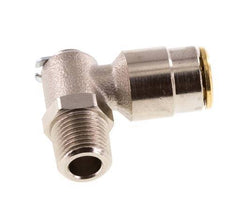 Raccord enfichable coudé 90deg 6mm x R1/8'' avec filets mâles Laiton NBR RotatifHaute pression