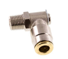 Raccord enfichable coudé 90deg 6mm x R1/8'' avec filets mâles Laiton NBR RotatifHaute pression