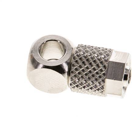 Raccord Banjo 6x4 & M5 en laiton nickele [5 pièces].
