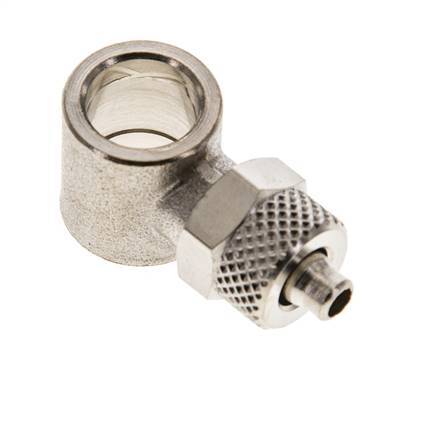6x4 & G1/8'' Raccord Banjo à poussoir en laiton nickele [2 Pièces]