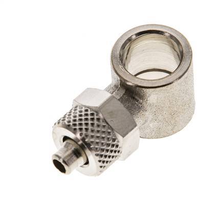 6x4 & G1/8'' Raccord Banjo à poussoir en laiton nickele [2 Pièces]