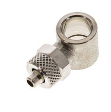 6x4 & G1/8'' Raccord Banjo à poussoir en laiton nickele [2 Pièces]