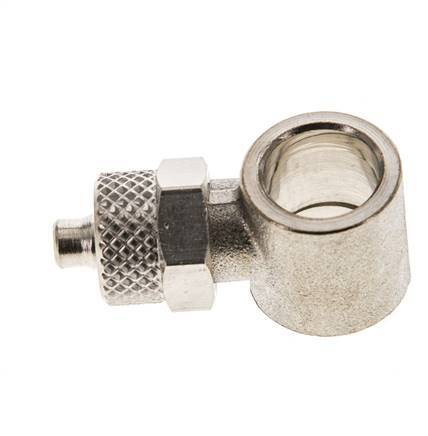 6x4 & G1/8'' Raccord Banjo à poussoir en laiton nickele [2 Pièces]