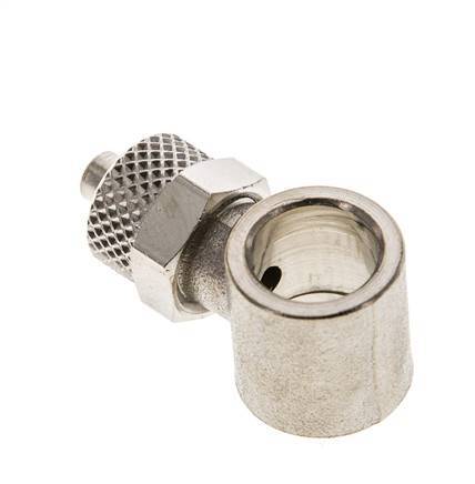6x4 & G1/8'' Raccord Banjo à poussoir en laiton nickele [2 Pièces]