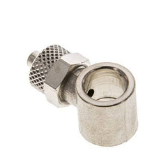 6x4 & G1/8'' Raccord Banjo à poussoir en laiton nickele [2 Pièces]