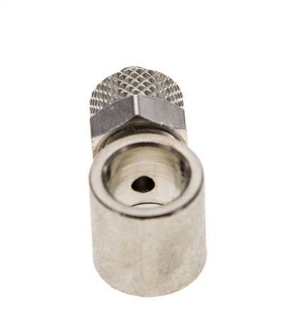 6x4 & G1/8'' Raccord Banjo à poussoir en laiton nickele [2 Pièces]