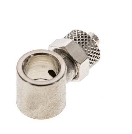 6x4 & G1/8'' Raccord Banjo à poussoir en laiton nickele [2 Pièces]