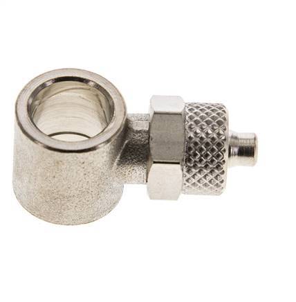6x4 & G1/8'' Raccord Banjo à poussoir en laiton nickele [2 Pièces]