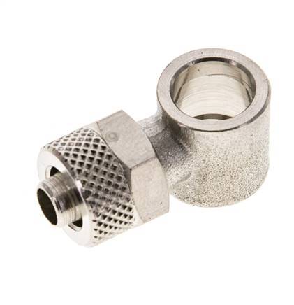 8x6 & G1/8'' Raccord Banjo à poussoir en laiton nickele [2 Pièces]