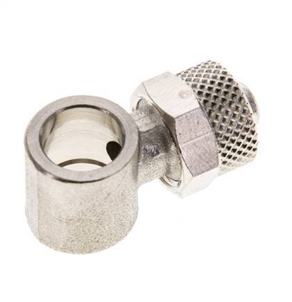 8x6 & G1/8'' Raccord Banjo à poussoir en laiton nickele [2 Pièces]