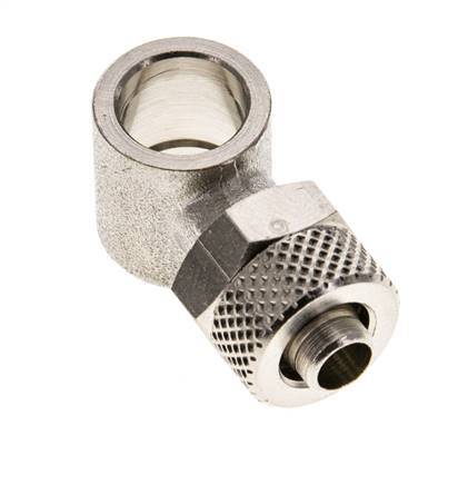 8x6 & G1/8'' Raccord Banjo à poussoir en laiton nickele [2 Pièces]