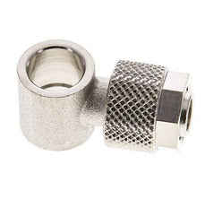 10x8 & G1/8'' Raccord Banjo à poussoir en laiton nickele [2 Pièces]