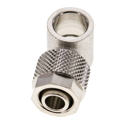 10x8 & G1/8'' Raccord Banjo à poussoir en laiton nickele [2 Pièces]