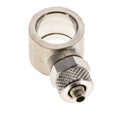 6x4 & G1/4'' Nickel plated Brass Banjo Push-on Fitting [2 Pieces]