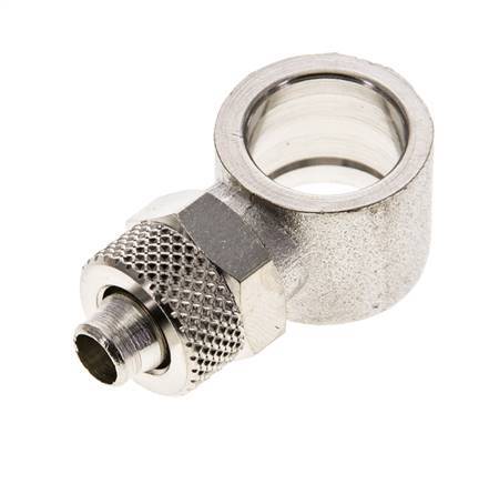 8x6 & G1/4'' Raccord Banjo à poussoir en laiton nickele [2 Pièces]