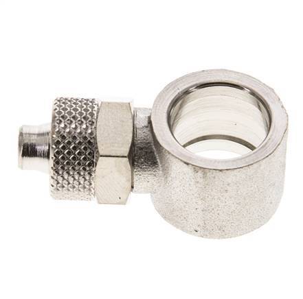 8x6 & G1/4'' Raccord Banjo à poussoir en laiton nickele [2 Pièces]