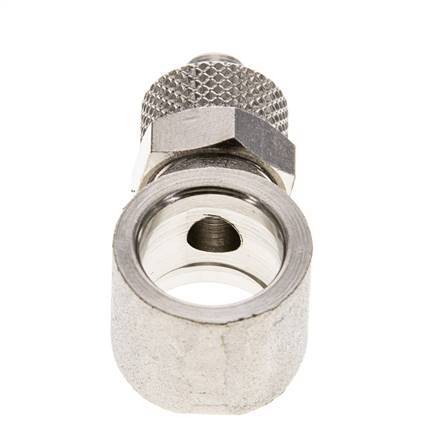 8x6 & G1/4'' Raccord Banjo à poussoir en laiton nickele [2 Pièces]