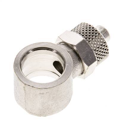 8x6 & G1/4'' Raccord Banjo à poussoir en laiton nickele [2 Pièces]