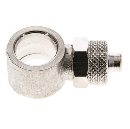 8x6 & G1/4'' Raccord Banjo à poussoir en laiton nickele [2 Pièces]