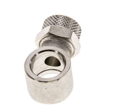 10x8 & G1/4'' Raccord Banjo à poussoir en laiton nickele [2 Pièces]