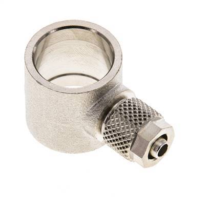 6x4 & G3/8'' Raccord Banjo à poussoir en laiton nickele [2 Pièces]