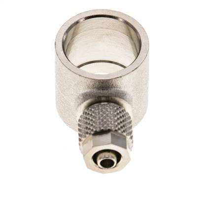 6x4 & G3/8'' Raccord Banjo à poussoir en laiton nickele [2 Pièces]