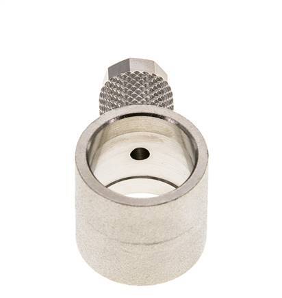 6x4 & G3/8'' Raccord Banjo à poussoir en laiton nickele [2 Pièces]