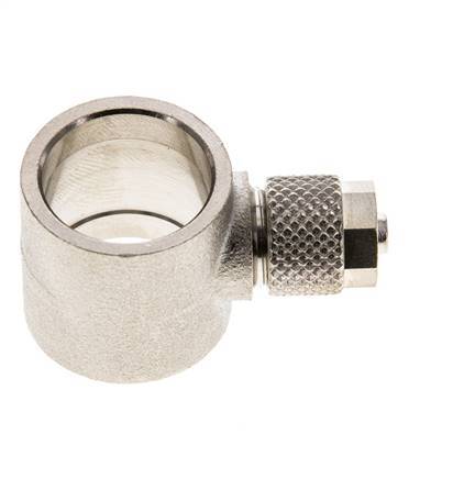 6x4 & G3/8'' Raccord Banjo à poussoir en laiton nickele [2 Pièces]