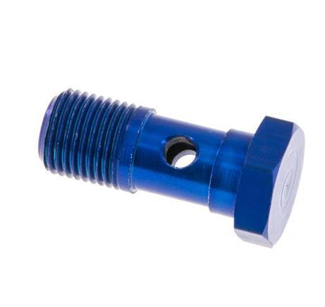 Boulon banjo en aluminium à 1 voie avec filetage mâle G1/8'' L23mm [5 pièces].