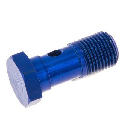 Boulon banjo en aluminium à 1 voie avec filetage mâle G1/8'' L23mm [5 pièces].