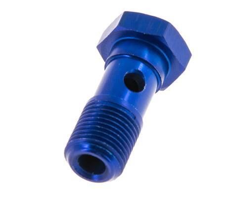 Boulon banjo en aluminium à 1 voie avec filetage mâle G1/8'' L23mm [5 pièces].