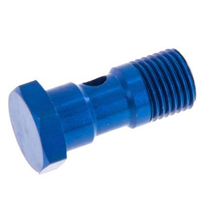 Boulon Banjo 1 voie en aluminium avec filetage mâle G1/4'' L30mm [2 pièces]
