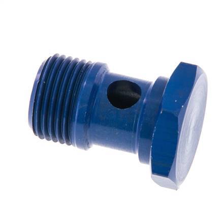 1-way Aluminum Banjo Bolt with G3/8'' Male Threads L25mm [2 Pieces]
