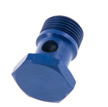 Boulon Banjo 1 voie en aluminium avec filetage mâle G3/8'' L25mm [2 Pièces]