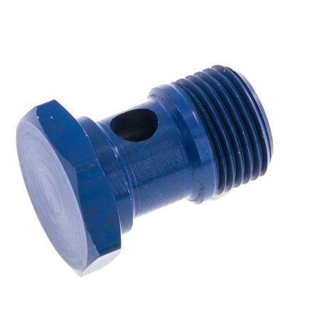 Boulon Banjo 1 voie en aluminium avec filetage mâle G3/8'' L25mm [2 Pièces]