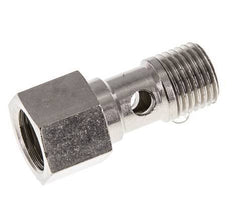 1-way nickel-plated Brass Banjo Bolt with G1/4'' Male and Female Threads L25mm [2 Pieces]