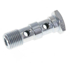 Boulon banjo en acier zingué à 2 voies avec filetage mâle G1/4'' L41.5mm [2 Pièces]