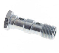 Boulon banjo en acier zingué à 2 voies avec filetage mâle G1/4'' L41.5mm [2 Pièces]