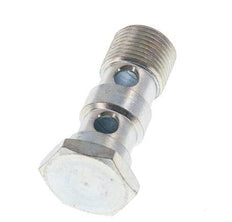 Boulon Banjo 2 voies en acier zingué avec filetage mâle G3/8'' L43mm