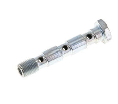 Boulon Banjo 3 voies en acier zingué avec filetage mâle G1/8'' L55mm [2 Pièces]